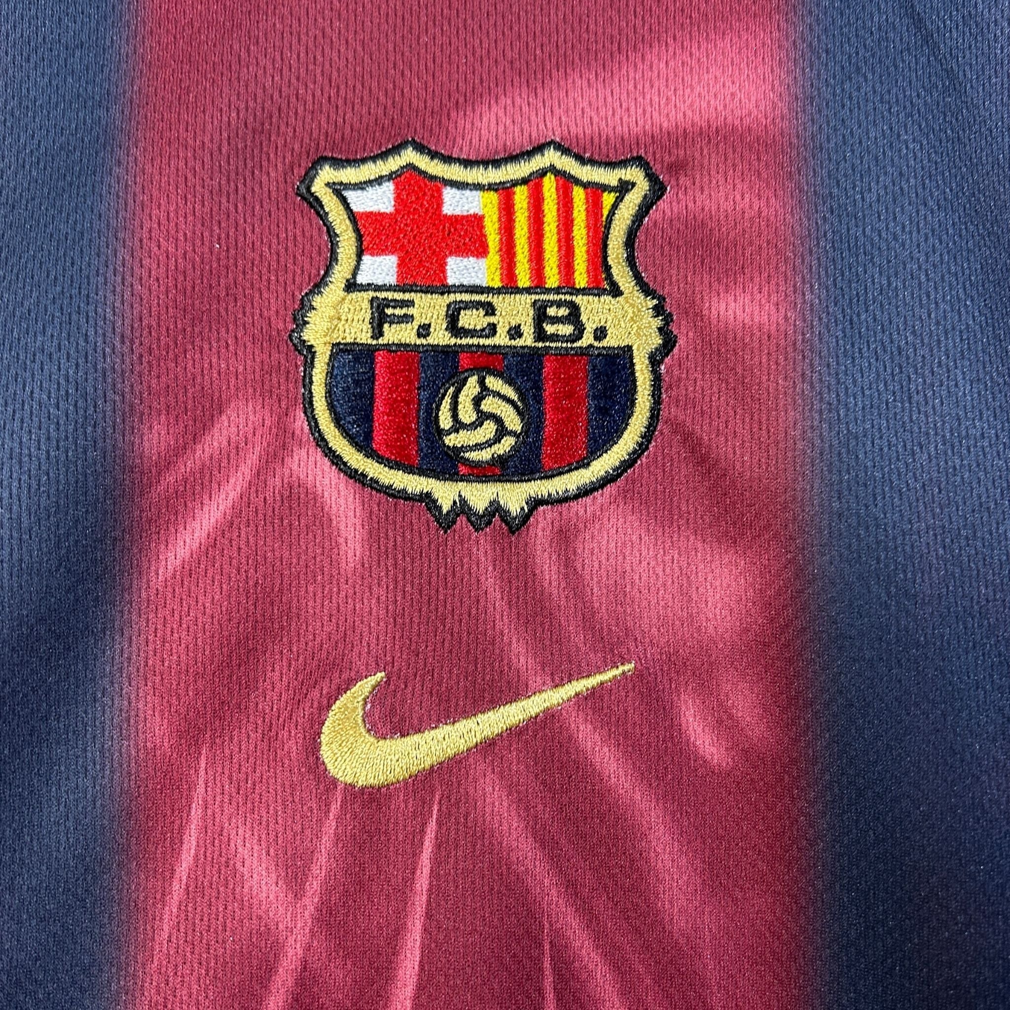 Camisola Retro FC Barcelona 2000–2001 - Infantil