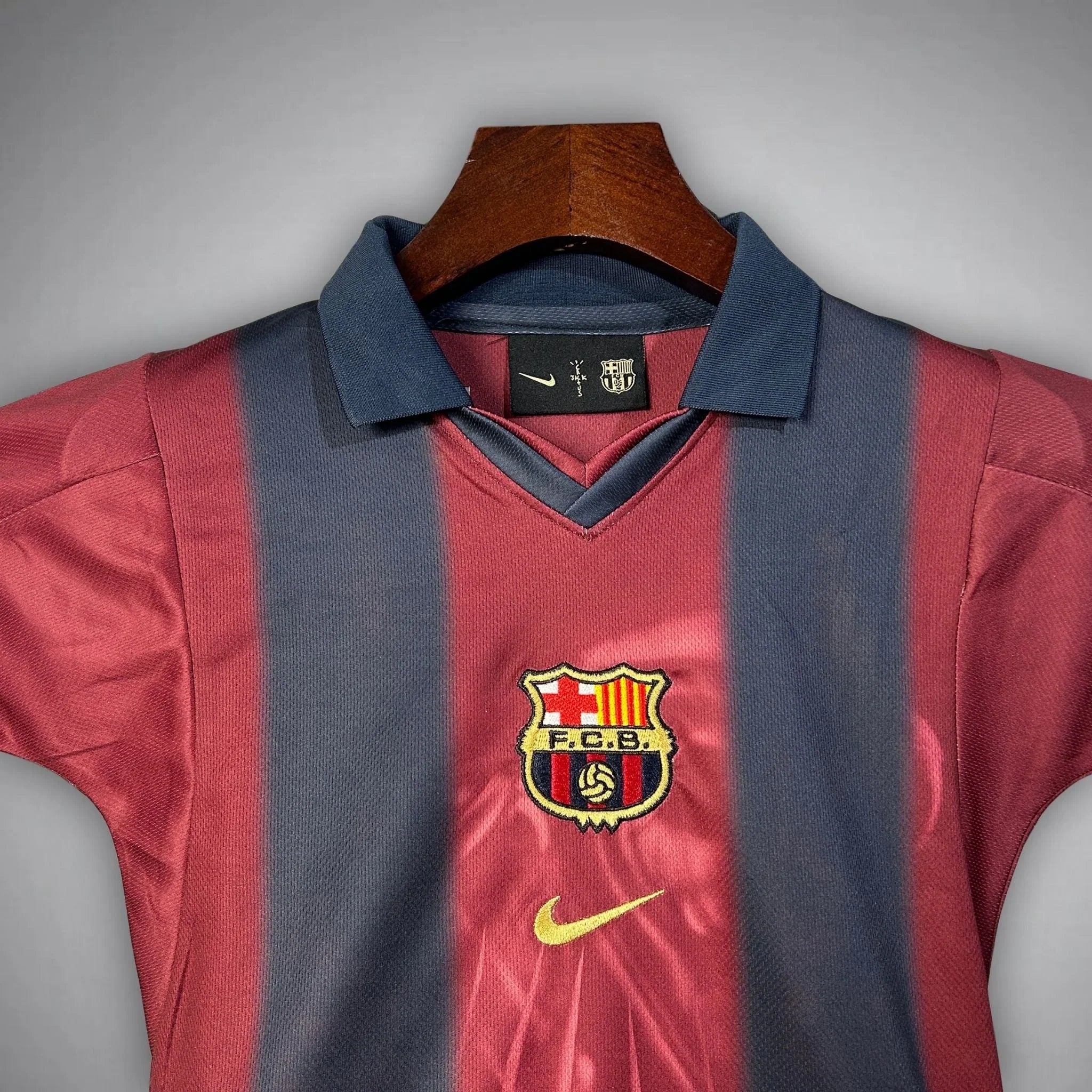 Camisola Retro FC Barcelona 2000–2001 - Infantil