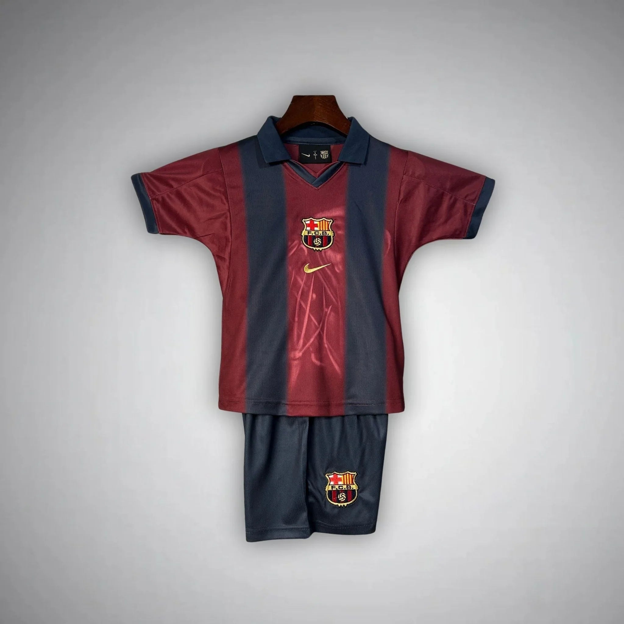 Camisola Retro FC Barcelona 2000–2001 - Infantil