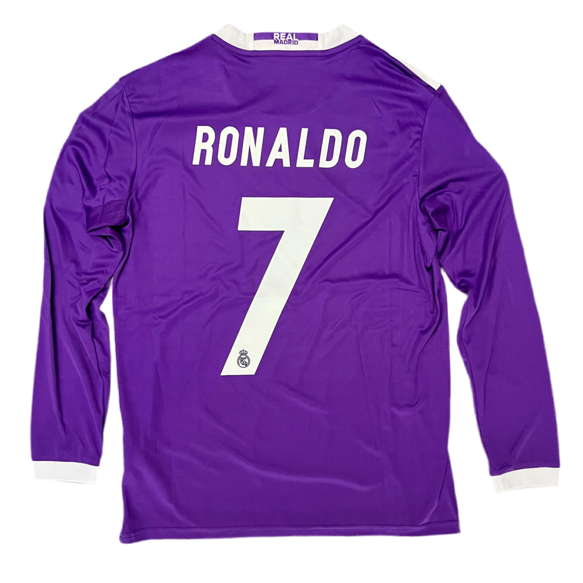 Camisola Real Madrid 16/17 Manga Comprida - Ronaldo #7 - 6 Patches
