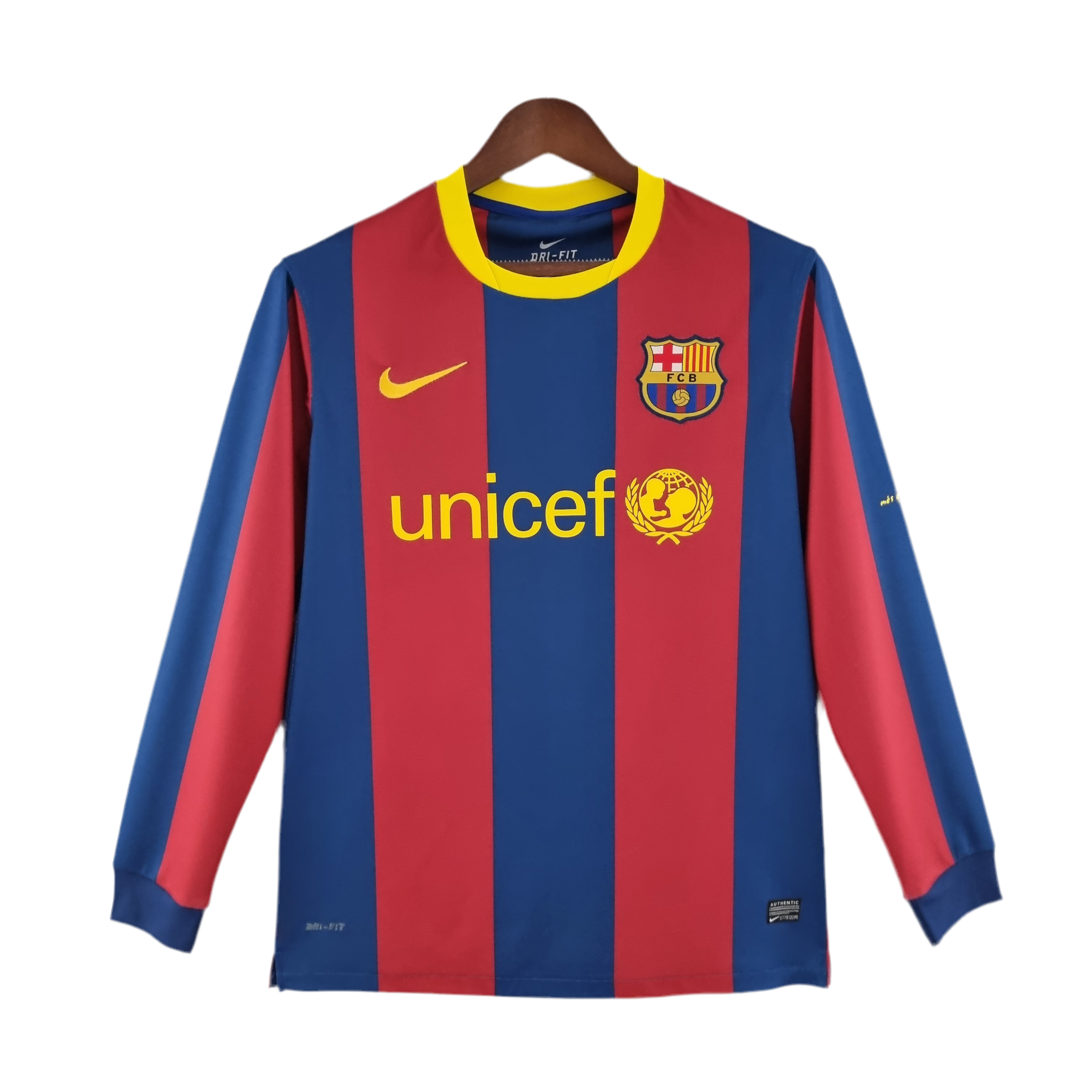 Camisola Retro Barcelona 2010-2011 - Manga comprida