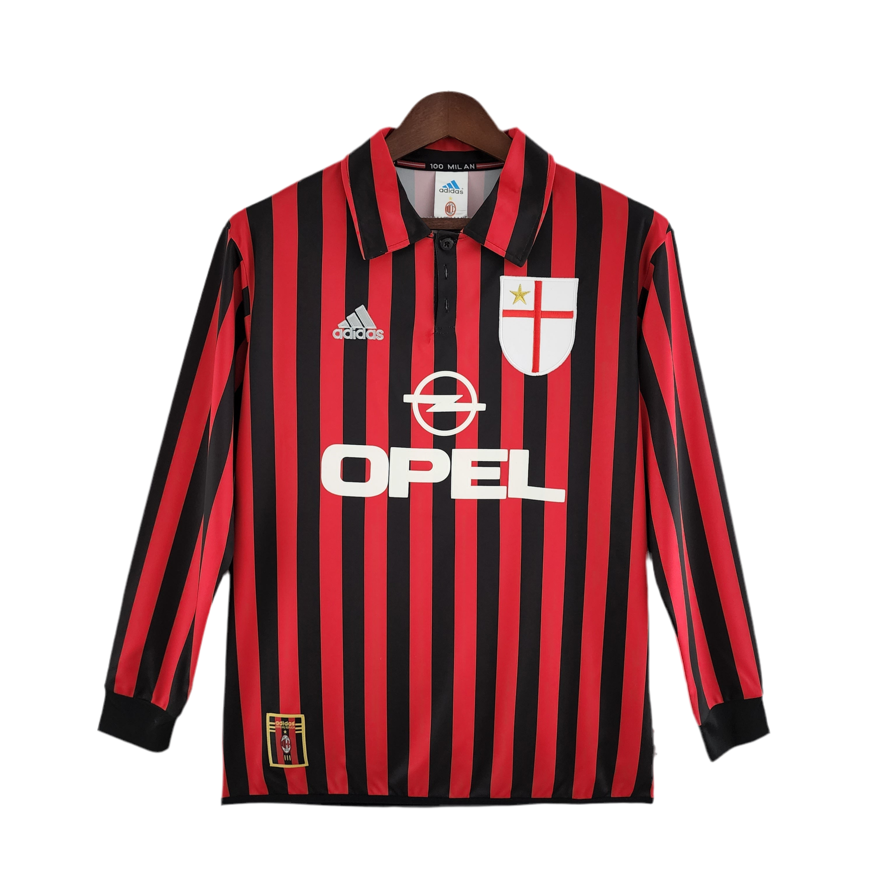 Camisola Retro AC Milan 1999-2000 - Manga comprida