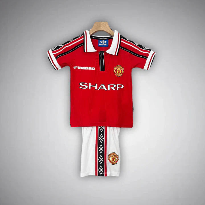 Kit Retro Manchester United 1998–1999 Infantil