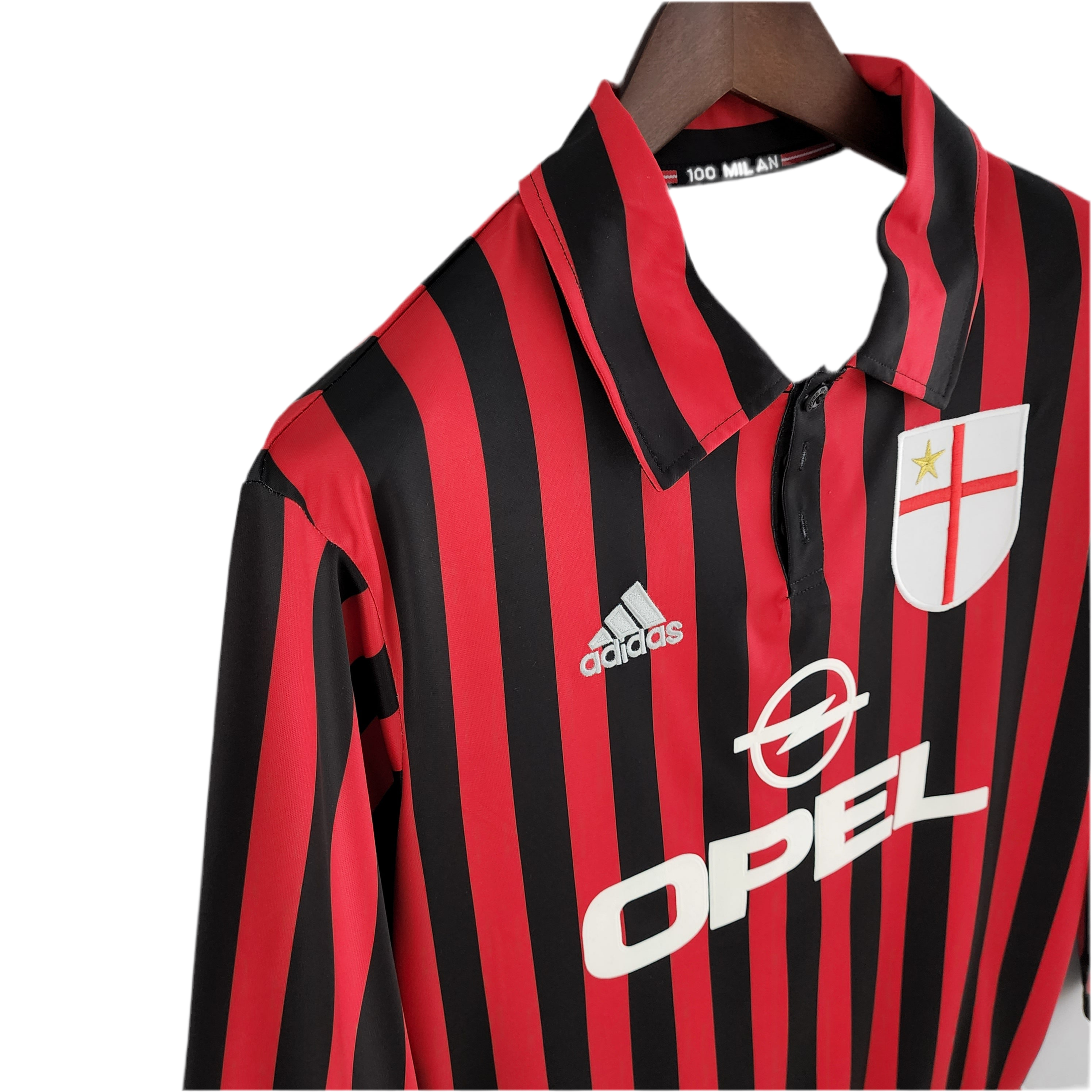 Camisola Retro AC Milan 1999-2000 - Manga comprida
