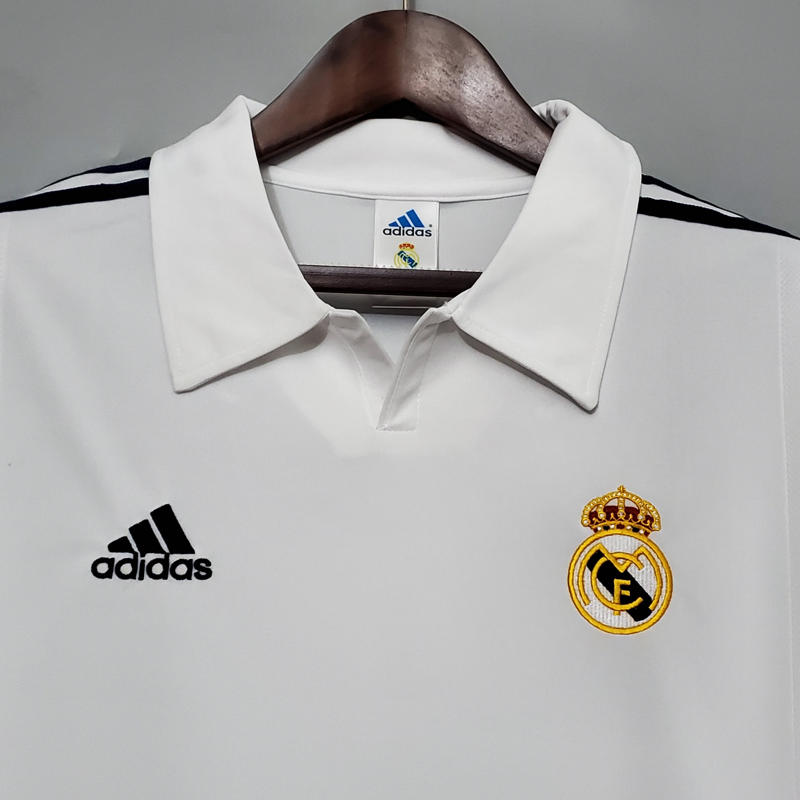 Camisola Retro Real Madrid 2002 - Manga comprida