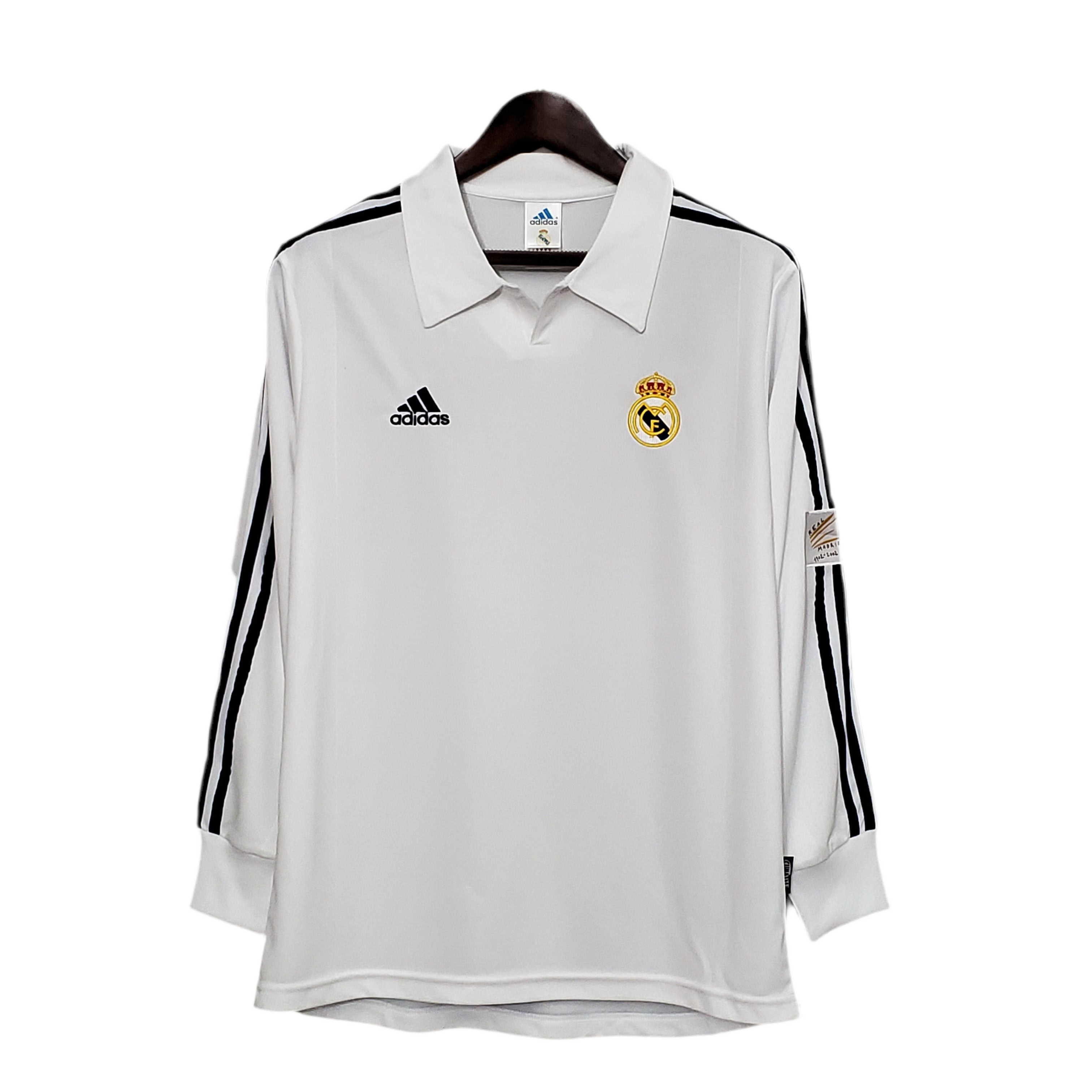 Camisola Retro Real Madrid 2002 - Manga comprida