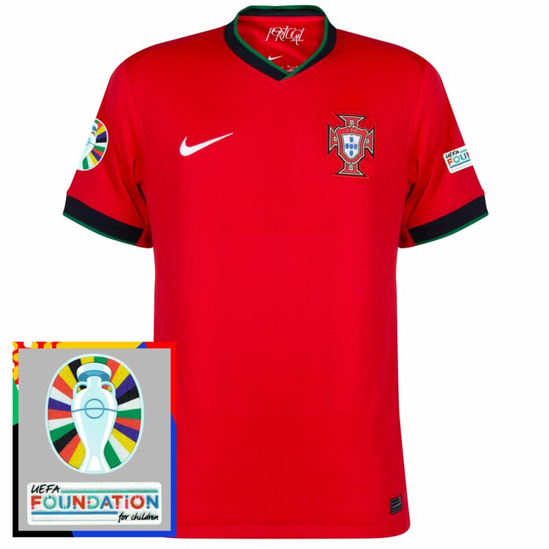 Camisola Portugal 24/25 Principal com Patch Euro 2024
