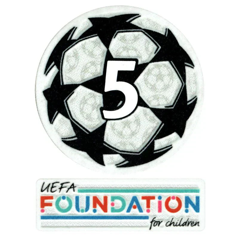 Patch oficial 21/22 UCL 5-Time Champion Starball + UEFA Foundation
