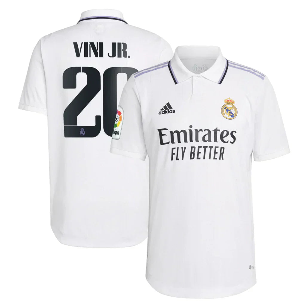 Camisola Real Madrid 22/23 Principal - VINI JR #20 - Com Patch da La Liga